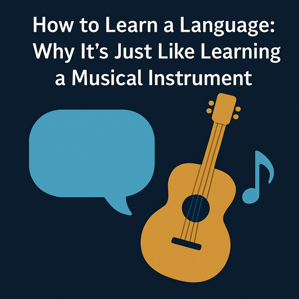 Learning a language like a musical instrument